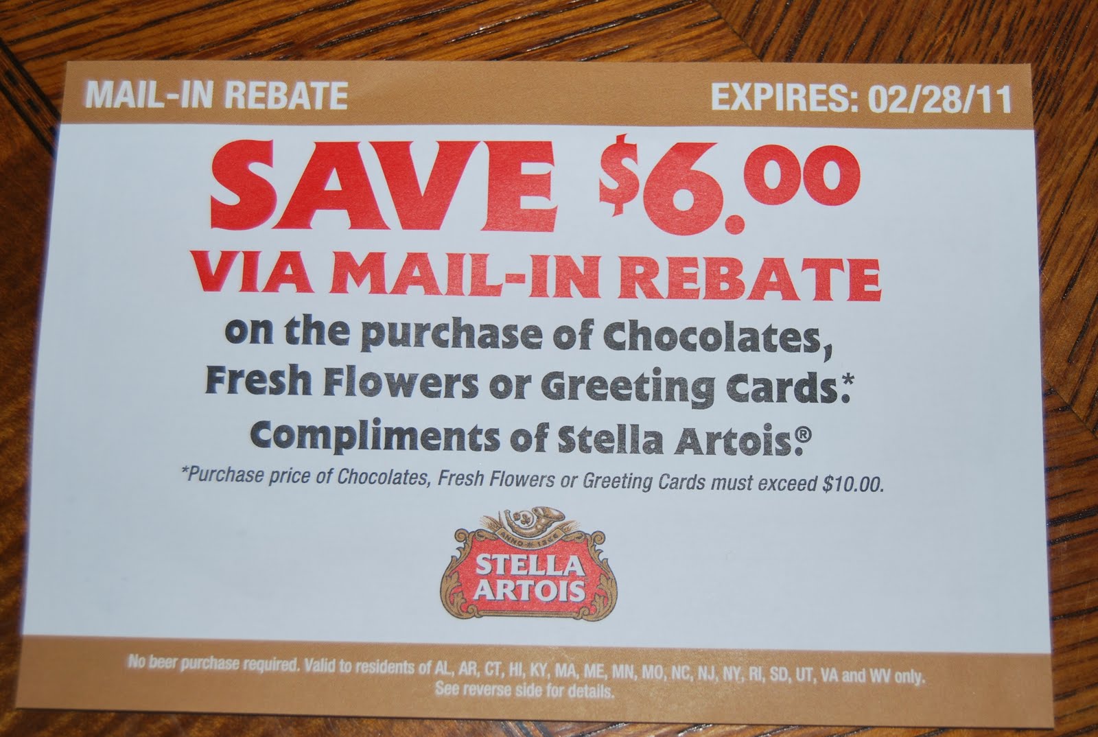 Stella Artois Rebate Offer Number