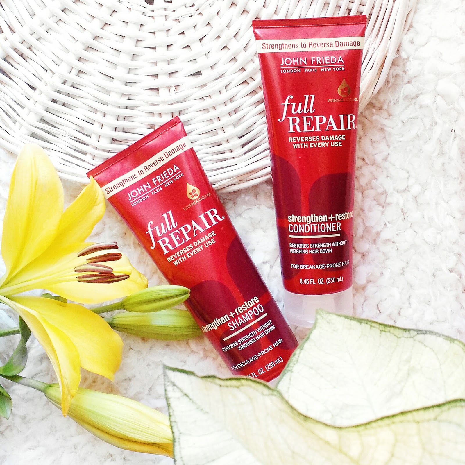 Full Repair Shampoo y Acondicionador John Frieda Reseña* Catalina Andrea