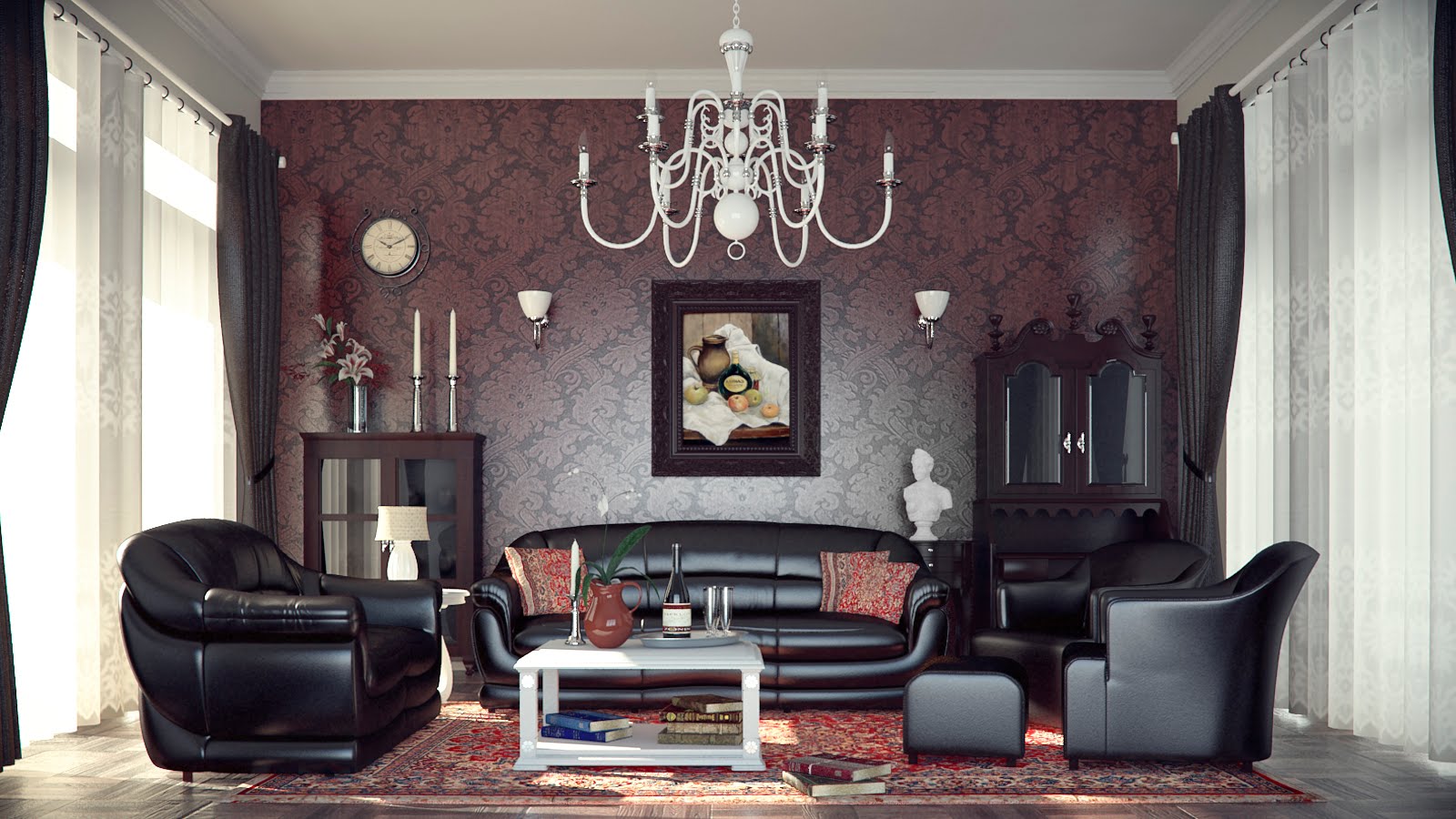 Retro style living room design | HOMEROOMDESIGNING | Home Decoration ...