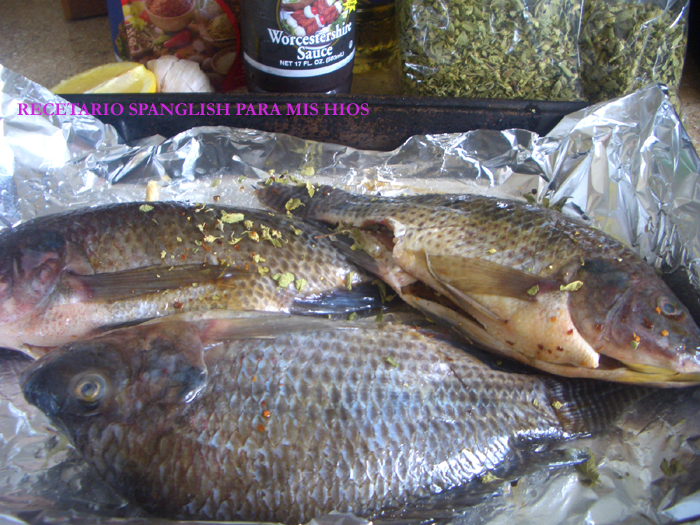 Recetario Spanglish para mis hijos Muy sencillo Tilapias enteras al