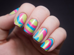 nail marble crazy nails designs water neon pretty marbles