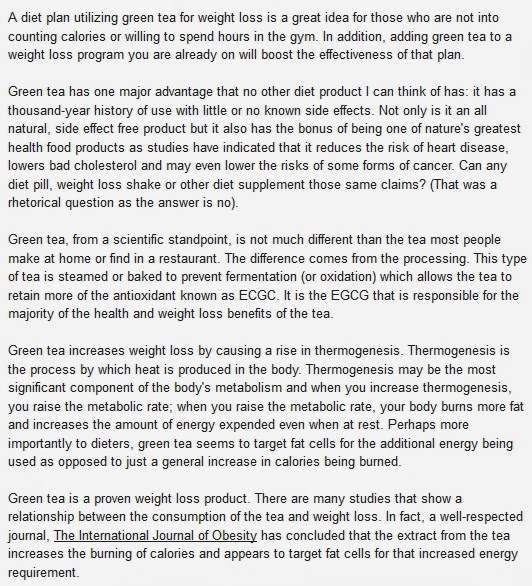 Quick Weight Loss Advices Green Tea Weight Loss Fad Or Fact?