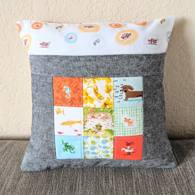 Heather Ross Book Nook Pillows from Sew Organized for the Busy Girl by Heidi Staples for Fabric Mutt