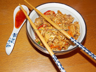 Pui cu legume si ou in stil chinezesc