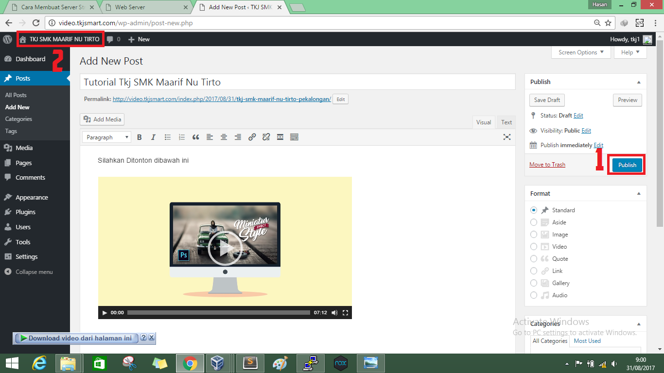 Cara Membuat Server Streaming Di VirtualBox HasanDesign