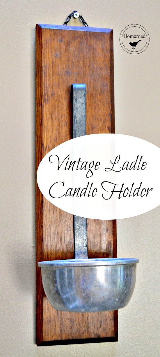 Vintage Ladle Candle Holder