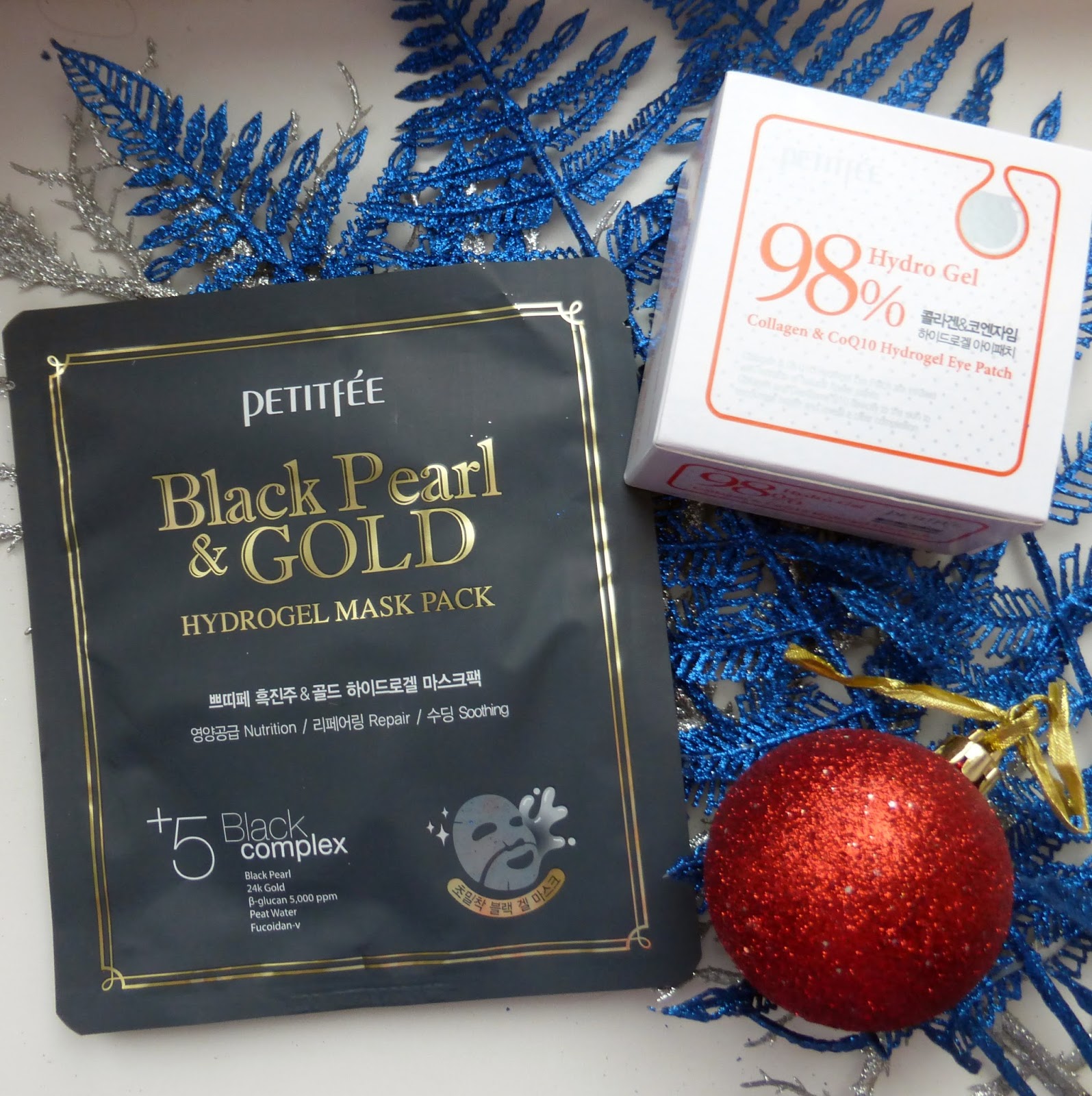 Petitfee Black Pearl Gold Hydrogel Mask Pack & 98 Hydro Gel Collagen