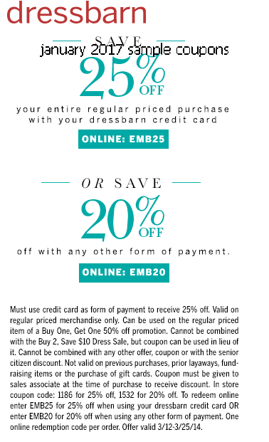 Dress barn coupons 2018 printable
