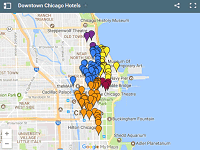 Downtown Chicago Hotels map