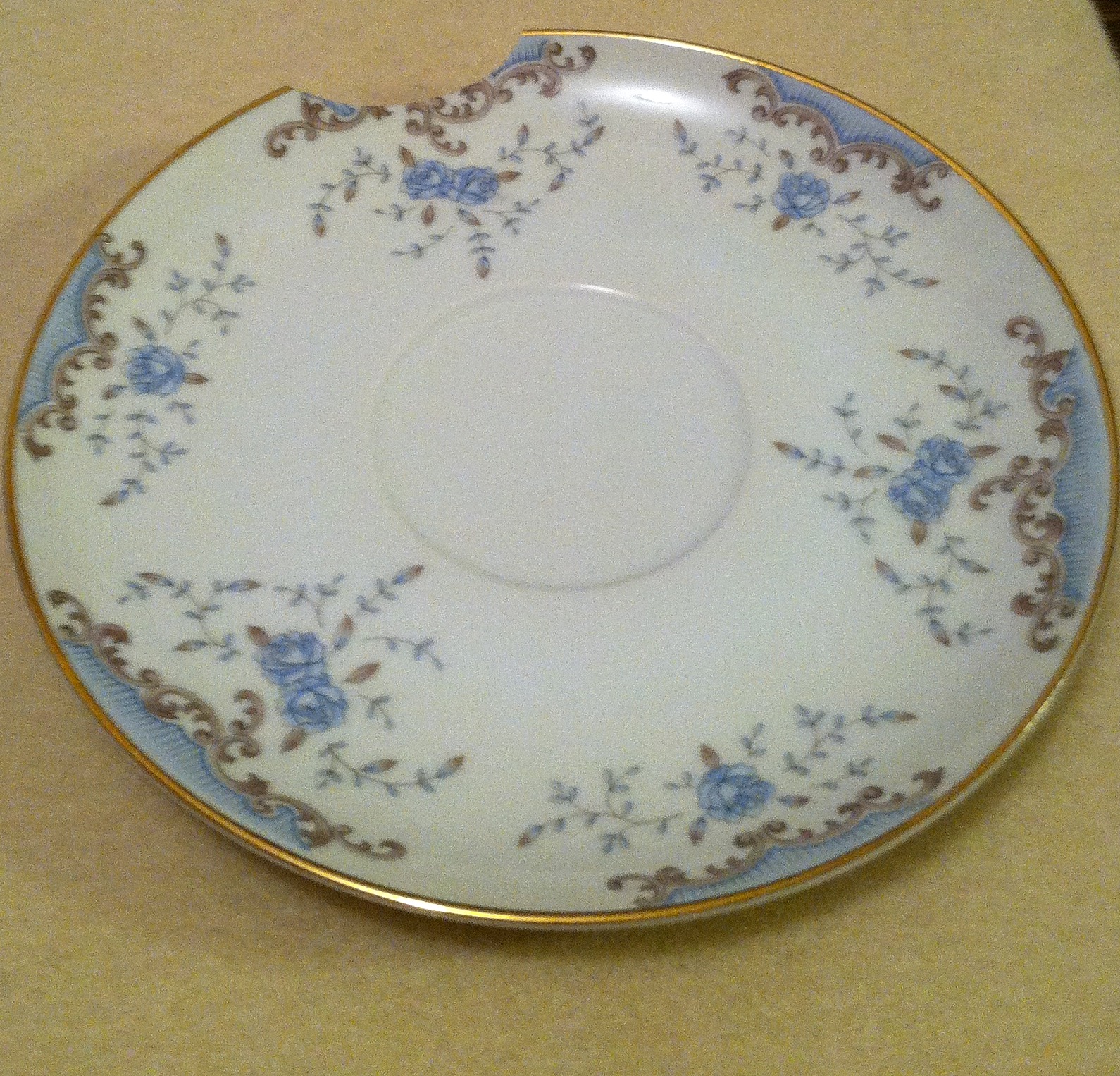 Mustard Bead by Stephanie Perry Broken china