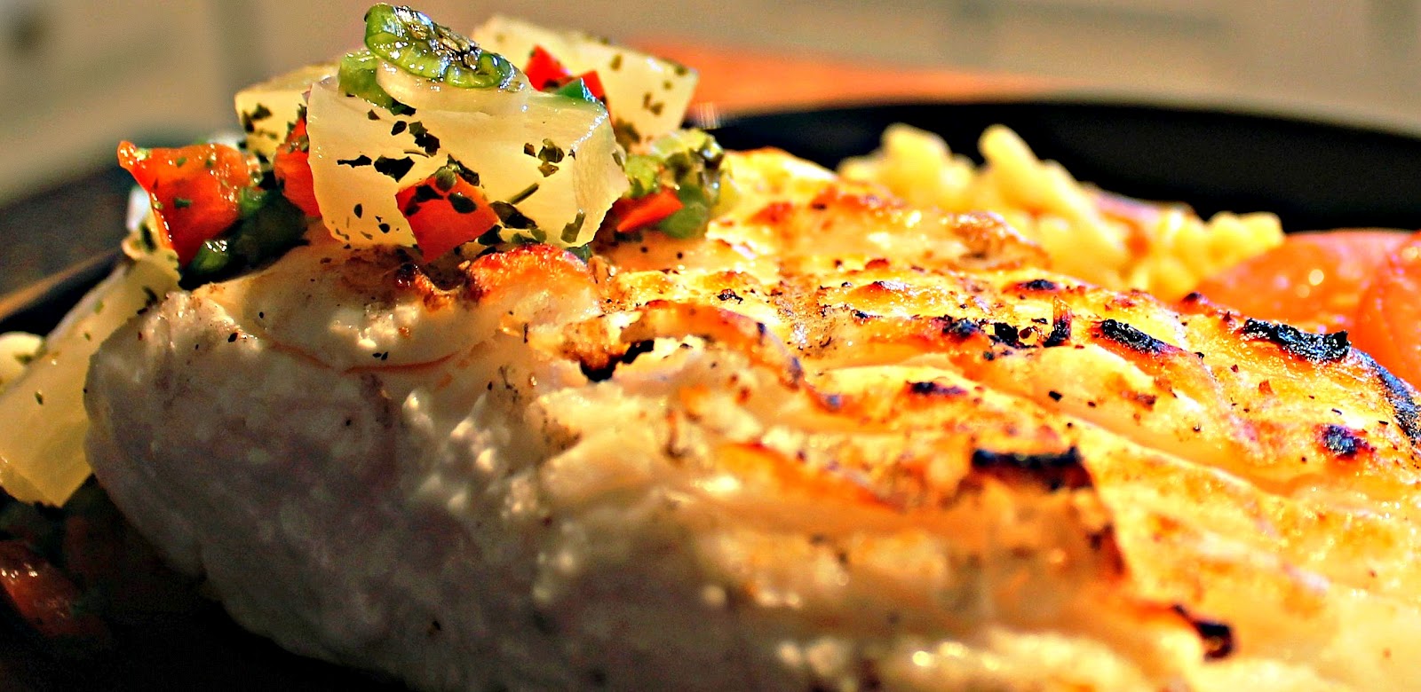 Sandra's Alaska Recipes SANDRA’S SUCCULENT GRILLED HALIBUT, PINEAPPLE