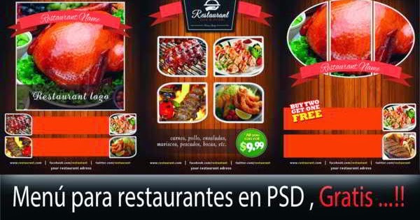 plantillas para menus de restaurantes gratis