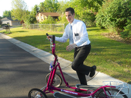 Trying an elliptical bike