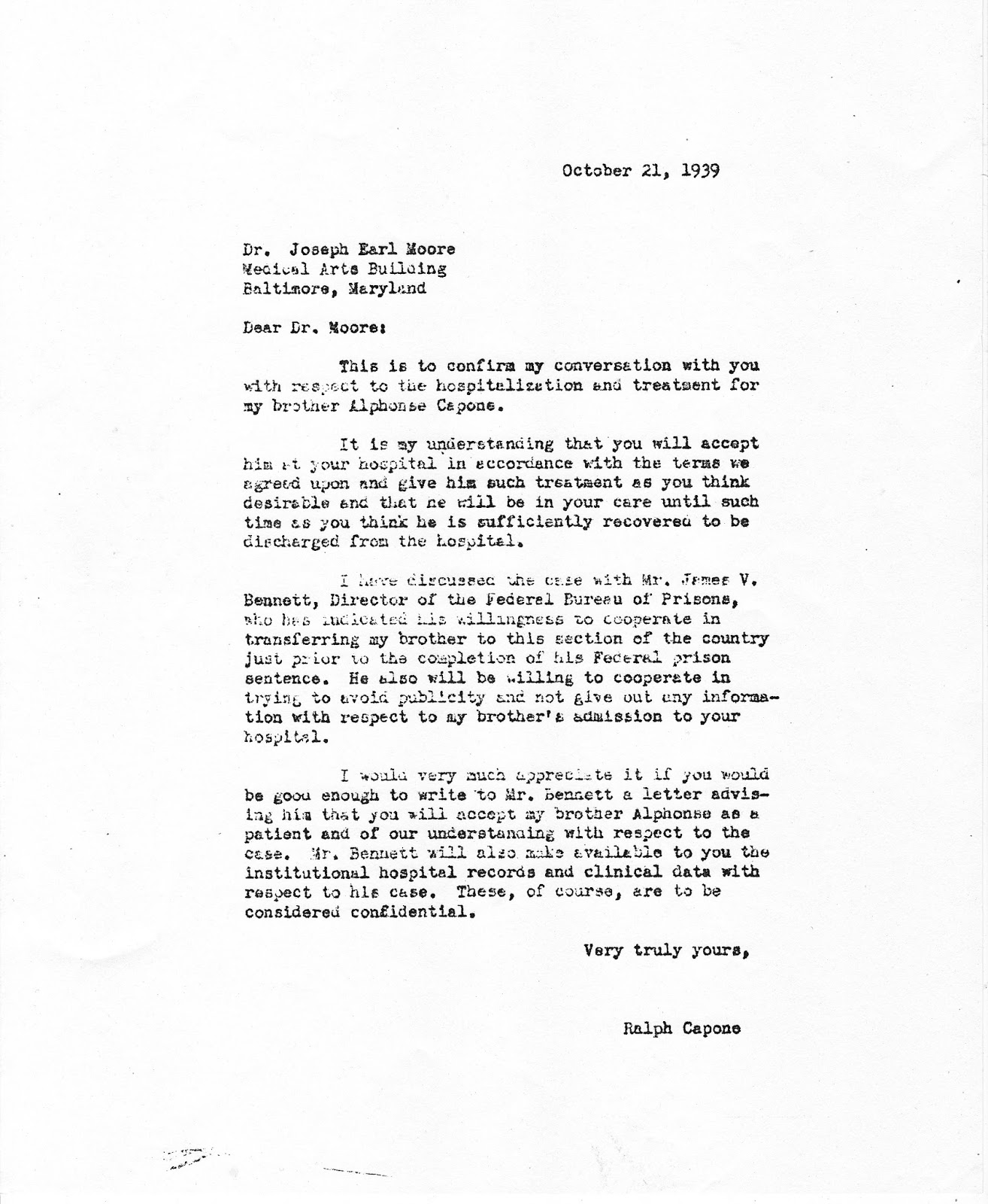 The Capone Files Al Capone’s release from prison and the cause of his