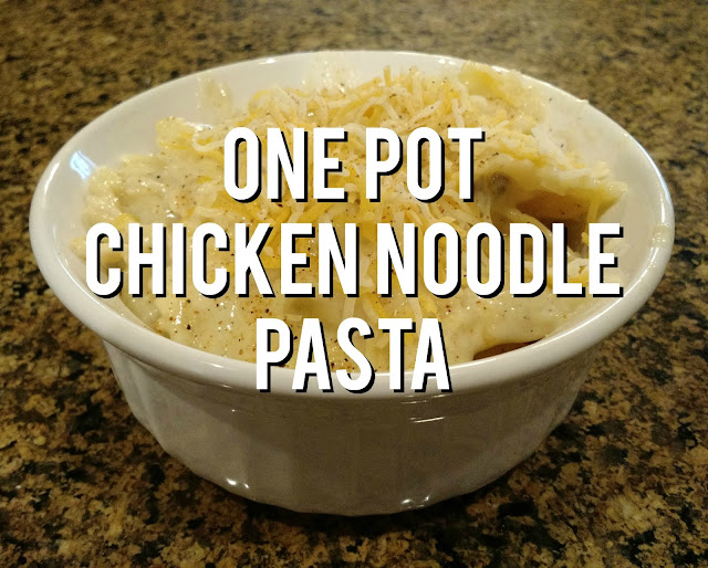 One Pot Chicken Noodle Pasta--only uses one pot and done in 20 minutes!