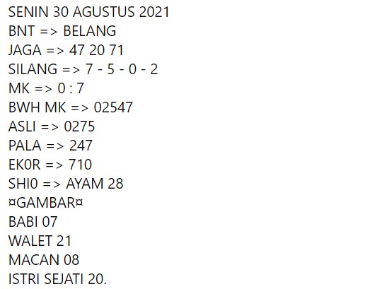 Kode Syair Singapore 30 Agustus 2021 Forum Syair Togel Hongkong Singapura Sydney Kode Syair Singapore 30 Agustus 2021 Forum Syair Togel Hongkong Singapura Sydney