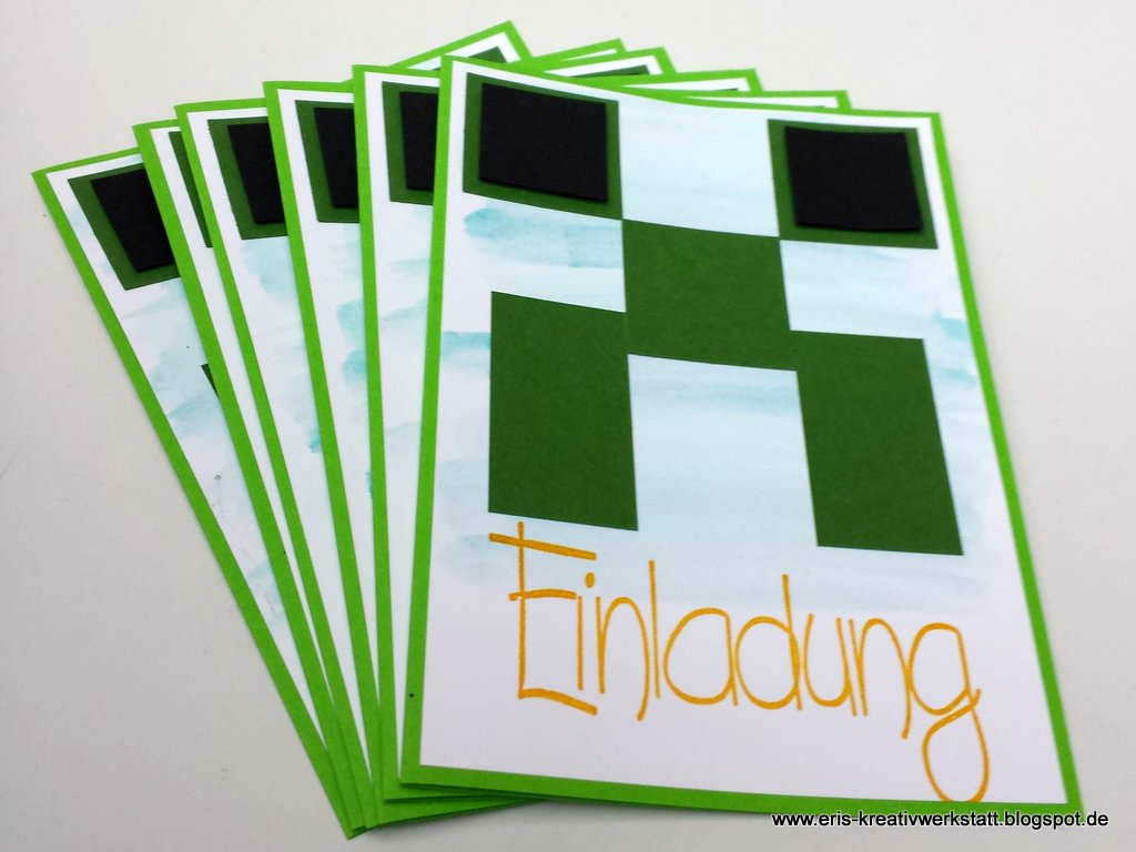 einladungskarten minecraft einladungskarten minecraft