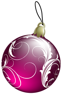 Pink Christmas Ball PNG Clipart