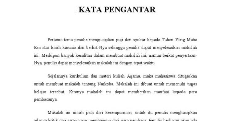 Kumpulan Contoh Kata Pengantar Makalah Lengkap Terbaru Terupdate