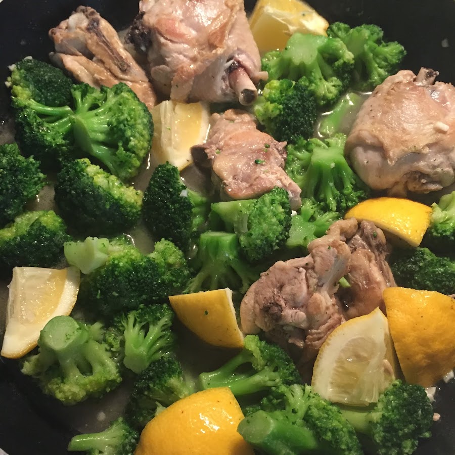 Pollo al limon con verduras