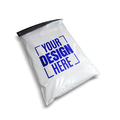 Blue Color Screen Printing Poly Mailing Bags