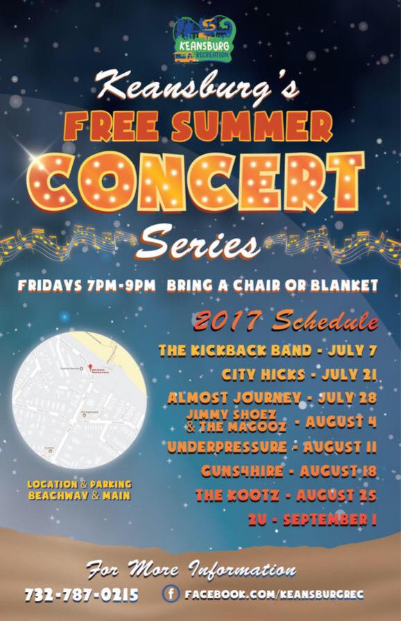 The Keansburg Connection Summer Concert Series on the Beach