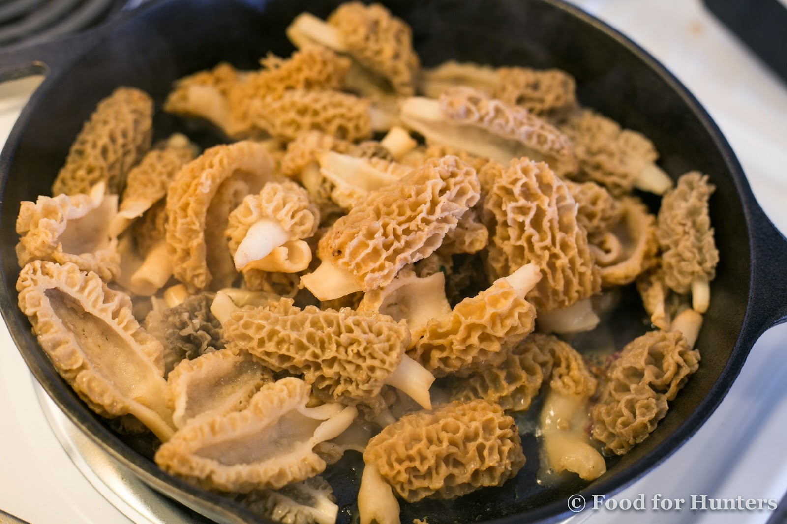 Venison Round Steak with Morel Mushrooms Sautéed in Cognac