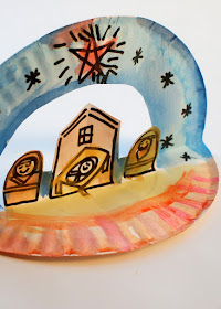 Super Easy Pop Up Paper Plate Nativity - Great Christmas craft for preschoolers and up!