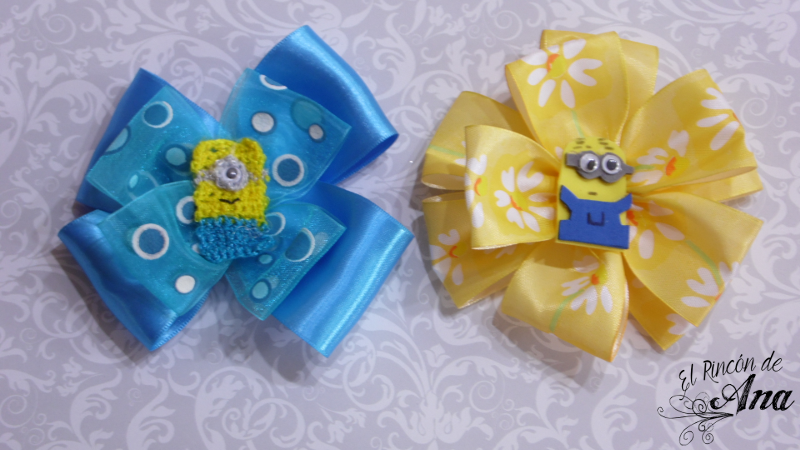 Moños para niña de los Minion
