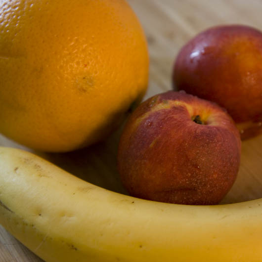 Ganz einfache Küche: Bananen Nektarinen Orangen Smoothie