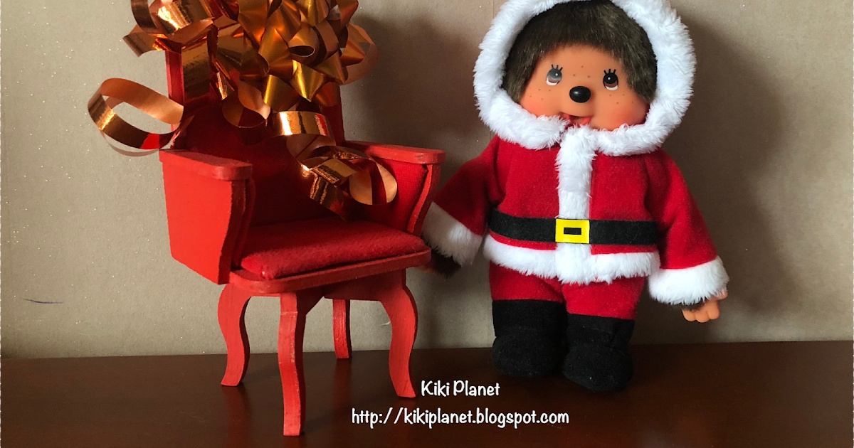 Kiki Planet: Spécial Fêtes : Un fauteuil de Père-Noël fait main pour Kiki et Monchhichi
