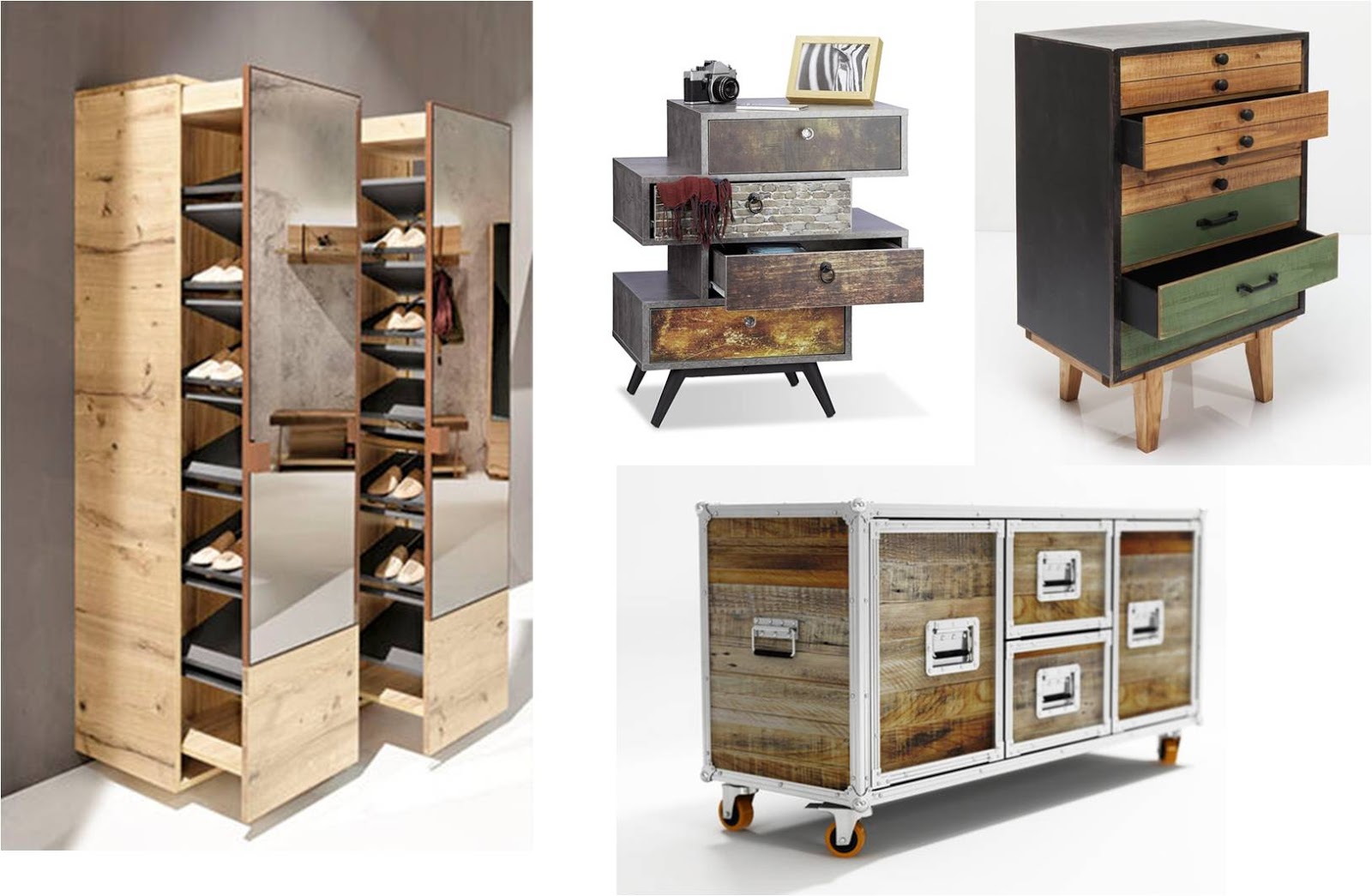 Cómodas, zapateros y tocadores modernos.
