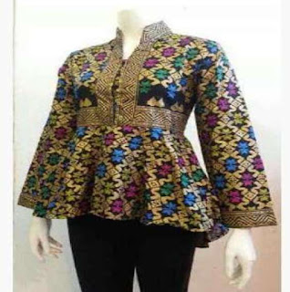 Contoh Model Baju Batik Kerja Wanita Modern