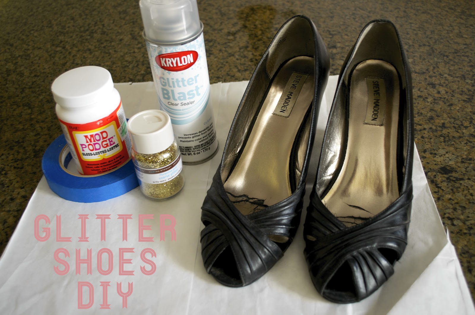 Creative Elements DIY Glitter Shoes