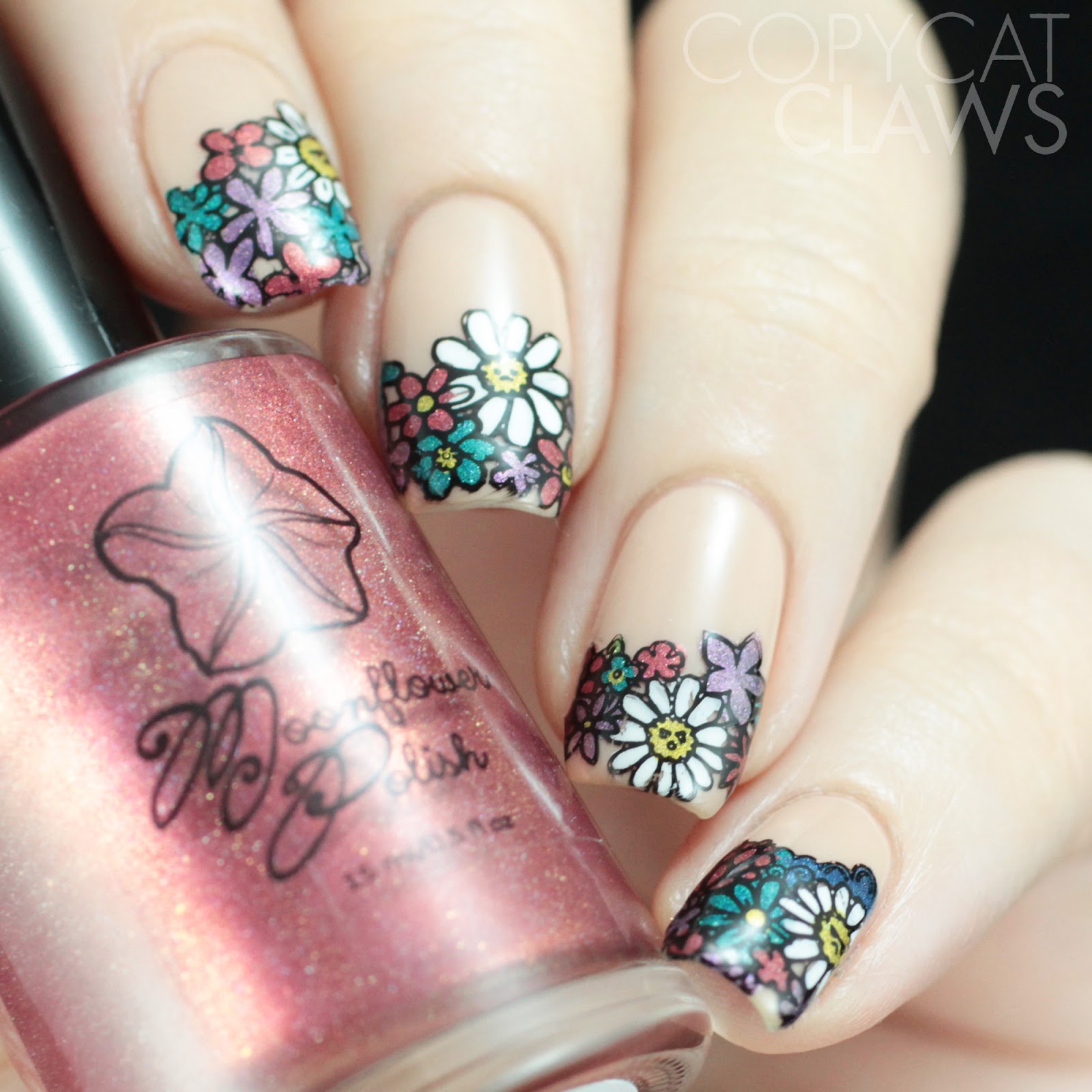 Copycat Claws Maniology Daisy Downer (M026 and M027) Stamping Plate Review