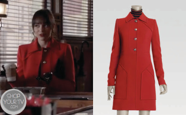 red gucci trench coat