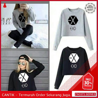 FNC072S39 Sweater Exo Crop 2w Wanita Babyterri BMGShop Serba 40 Ribuan