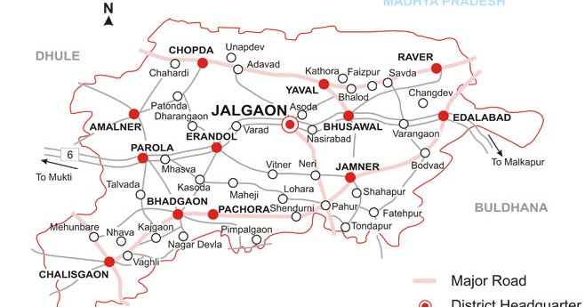 Talukas in Jalgaon District Jalgaon District Map