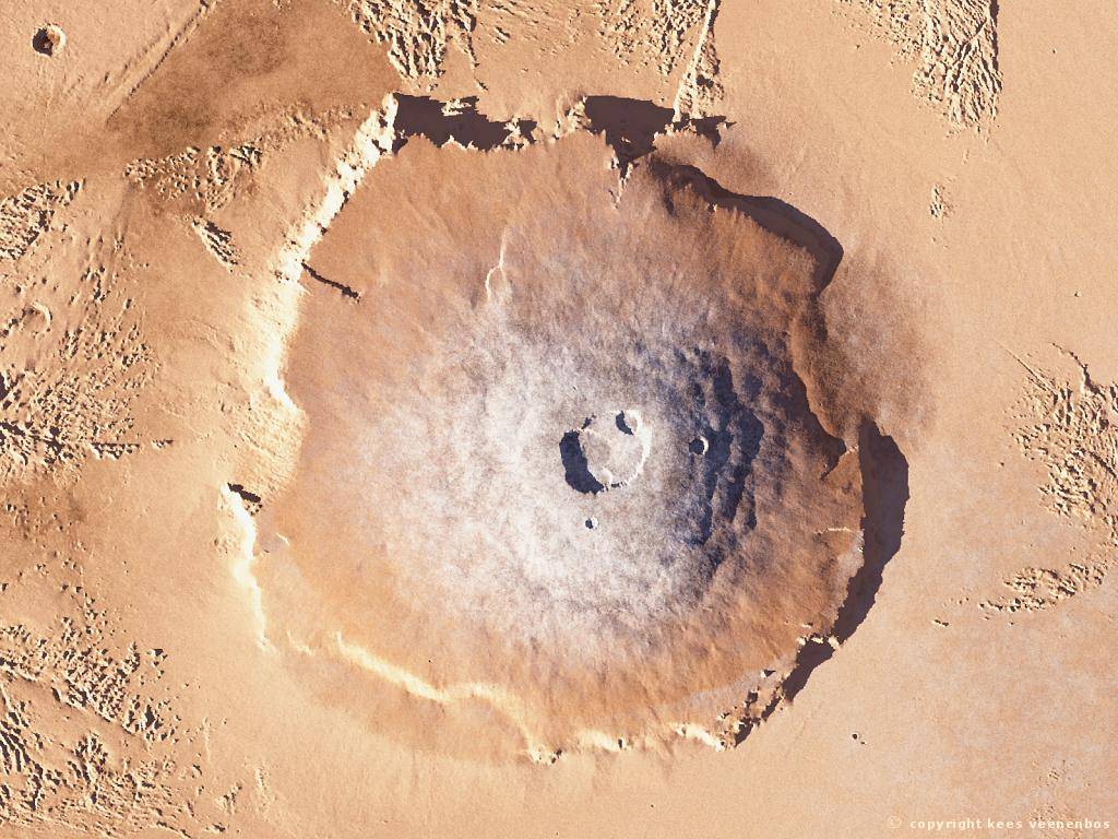 Высочайшая гора солнечной системы находится. Гора Олимп на Марсе. Марс Планета гора Олимп. Марс Планета вулкан Олимп. Марсианский потухший вулкан гора Олимп.