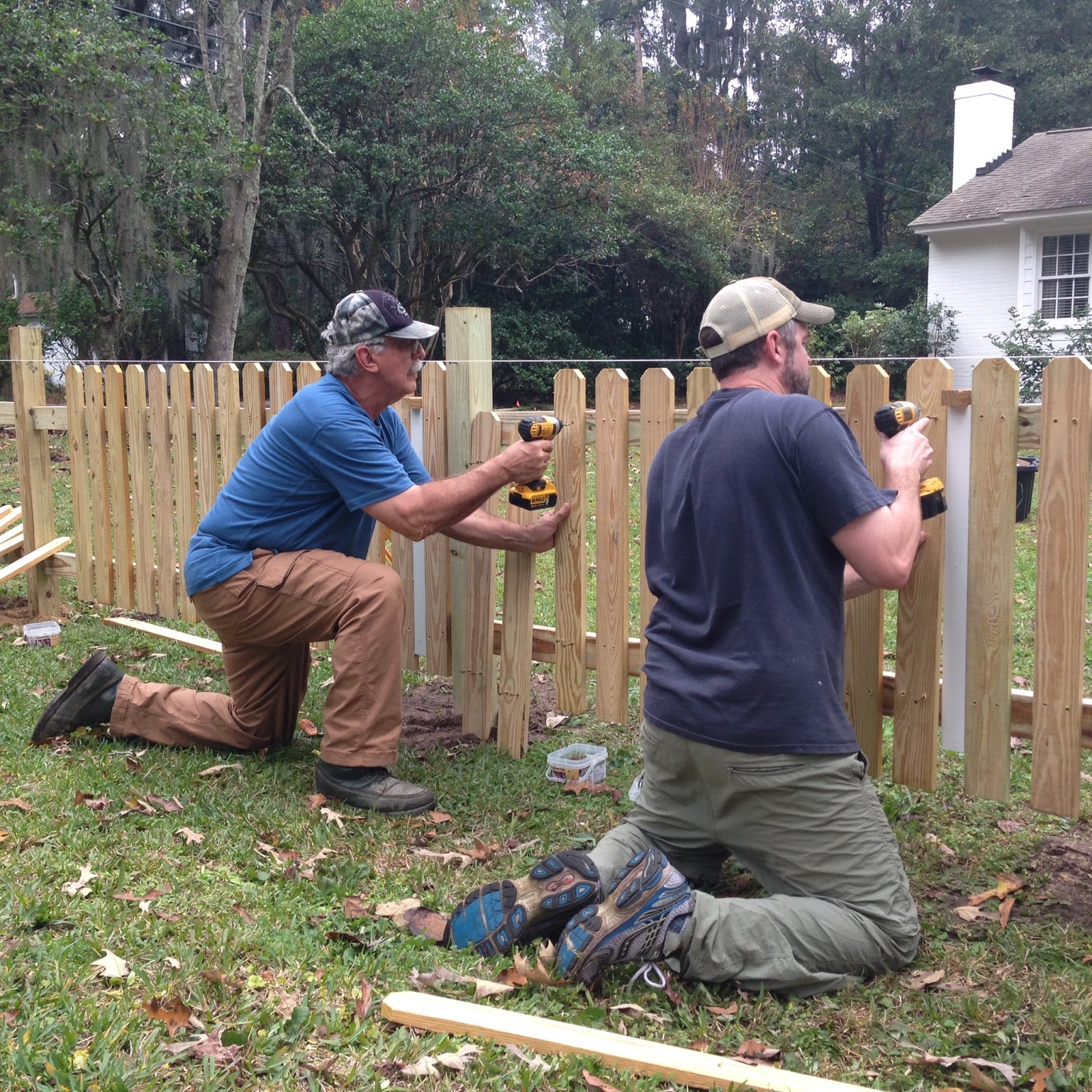 The Houston House Picket Fence Progress