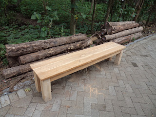 Unfinished teak furniture