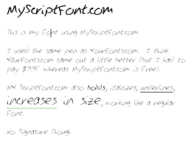 Handwriting Font Software