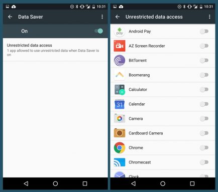 Android Nougat membaa pembruan untuk fitur data saver