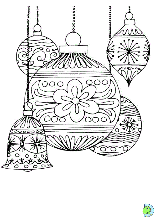 Desenho de Bola de Natal para colorir