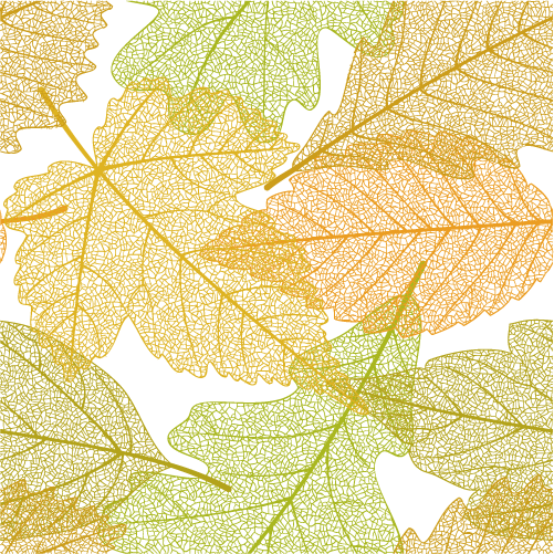 Patrón de hojas otoñales - vector