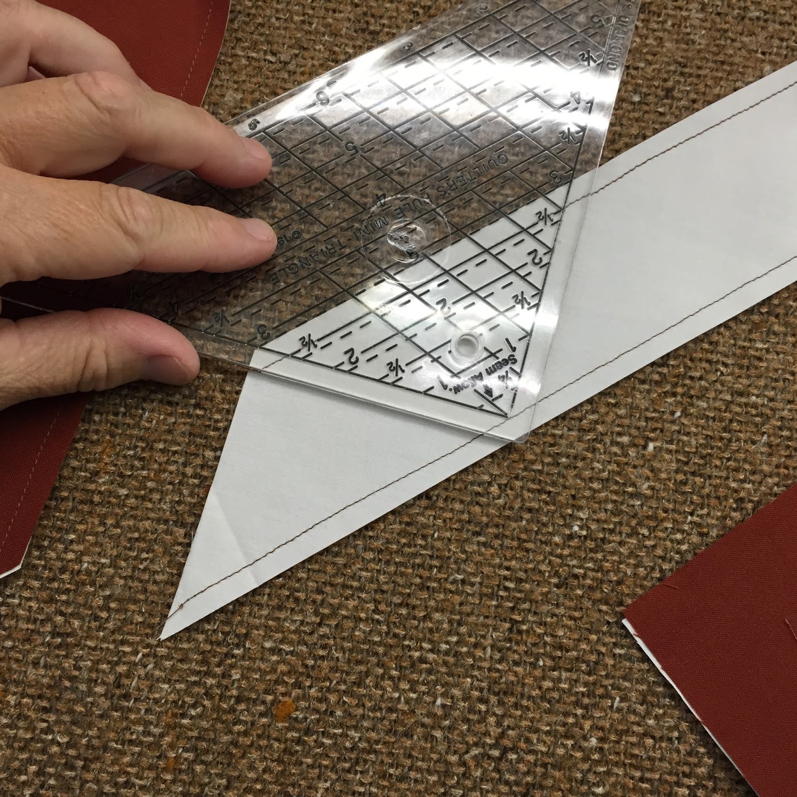 Always in Stitches at Ben's: Mini Triangle Ruler Demo and Quilt