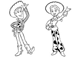 toy story coloring page woody