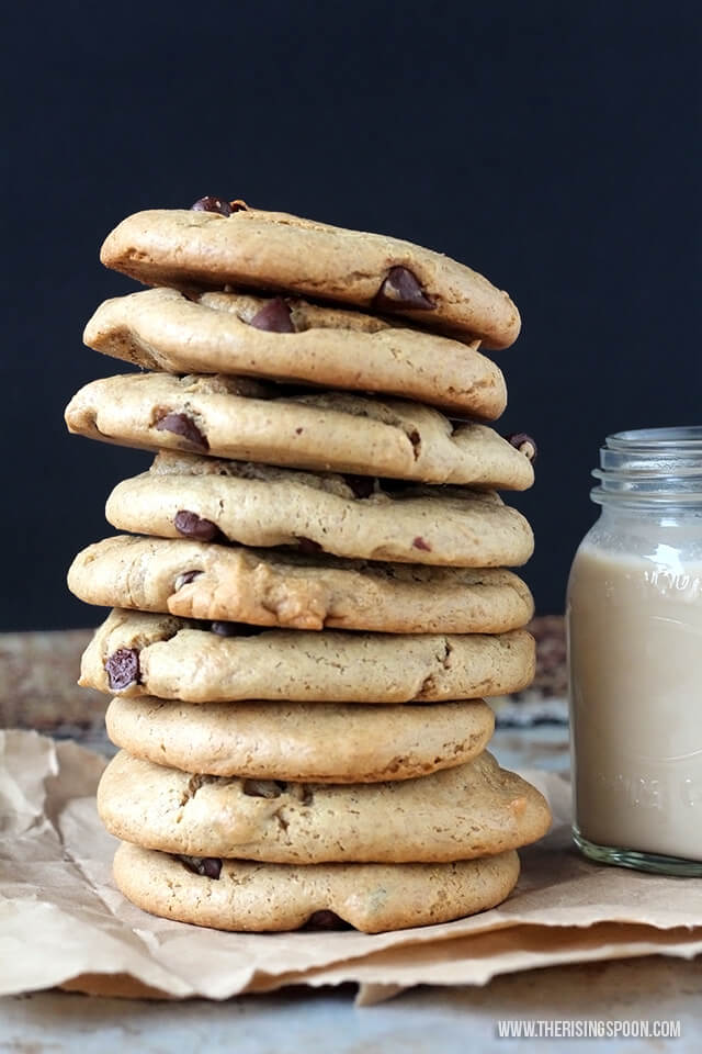 Top 10 Most Popular Recipes On The Rising Spoon in 2017: Flourless Peanut Butter Cookies with Dark Chocolate Chips