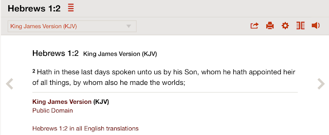 The FALSE Trinitarian translation of Hebrews 1:2.