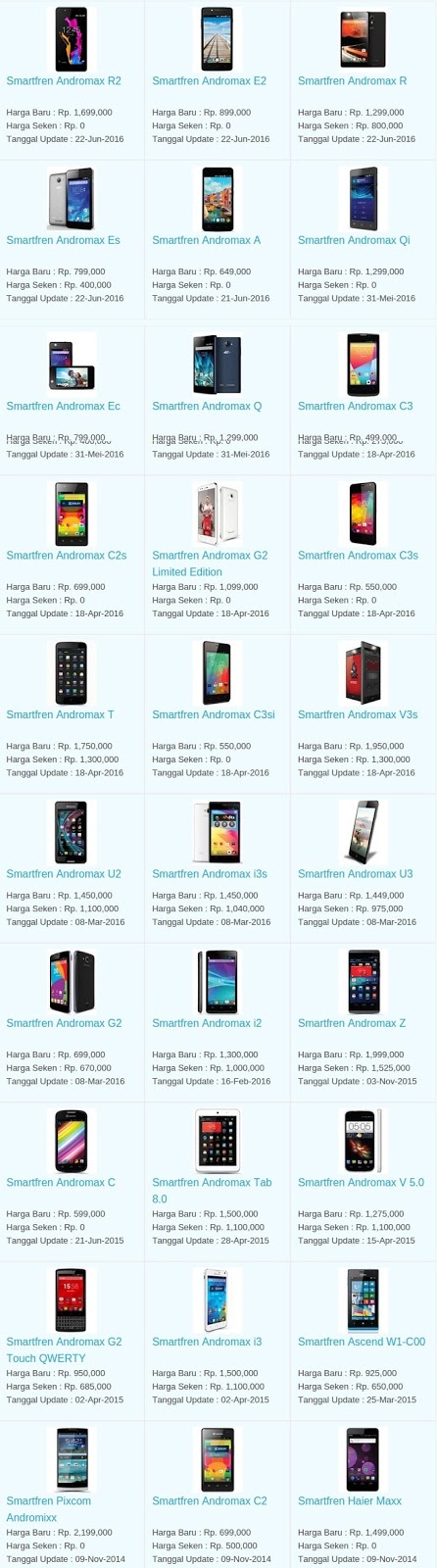 Daftar Harga Hp Terbaru Smartfren Juli 2016 Daftar Harga Hp Terbaru Smartfren Juli 2016